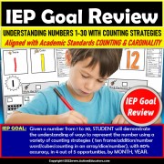 Counting To 30 Worksheet Review Packet for IEP Goals Special Education Autism ESY